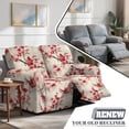thumbnail image 5 of Xoenoiee Cardinal Cherry Blossom Print Reclining Loveseat Cover 6 Piece Polyester Fabric Stretch Loveseat Recliner Sofa Covers, Soft Washable Furniture Protector, 5 of 6