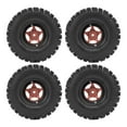 thumbnail image 2 of RC Wheel Rim Tires Set, 4PCS RC Crawler Wheel Rims Aluminum Alloy 5 Star Rims Set 120x46mm RC Tires Wheels Set, 2 of 7