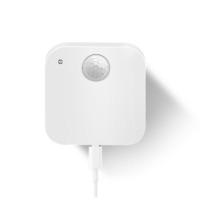 Tuya ZigBee Human Presence Sensor Intelligent PIR+Radar+Brightness APP Control Smart Home Devices,1 x Human presence sensor 1 x USB Type-C Cable,White