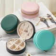 thumbnail image 3 of Small Portable Travel Jewelry Box Organizer Storage Case for Rings Earrings Necklaces, 3 of 6