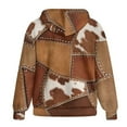 thumbnail image 5 of Uorisanigo Brown Cow Print Zip Up Hoodies for Women Size 4XL Pocket Lightweight Oversized Sweatshirt for Women Loose Warm Fall Fashion Outfits Long Sleeve Hoodie Oversized Sweatshirt, 5 of 7