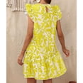 thumbnail image 3 of Baikeli Liquidation Robes pour Femmes 2024 Mode d'Été pour Dames Col Rond Manches Volantées Robe Plissée Imprimée Robes de Vacances d'Été pour Femmes 2024, 3 of 4