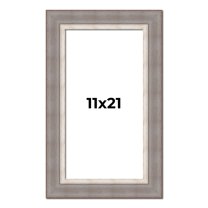 11x21 Frame Grey Real Wood Picture Frame Width 2.75 Inches | Interior Frame Depth 0.5 Inches |