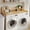 Natural Wood, variant on Washer Dryer Countertop with Non-slip Pads, Laundry Wood Shelf Topper with Edge, 54" Width x 27.5" Depth Double Layer Organizer for Washer and Dryer Laundry Hamper Counter Storage, Natural Color(Xmas