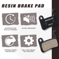 thumbnail image 5 of Bike Disc Brake Pads BUCKLOS BRP-02 2 Pair 4 Pair Bicycle Disk Brake Pads Steel metal back plate Resin Creamic Semi-Metallic for Zoom/Shimano Deore XT XTR LX SLX MTB/Road, 5 of 6