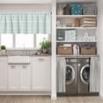 thumbnail image 5 of LALILO Kitchen Curtain Valance Ikat Tie Dye With Stripes And Rod Pocket Window Curtain 52"x 18" Set of 2, 5 of 5