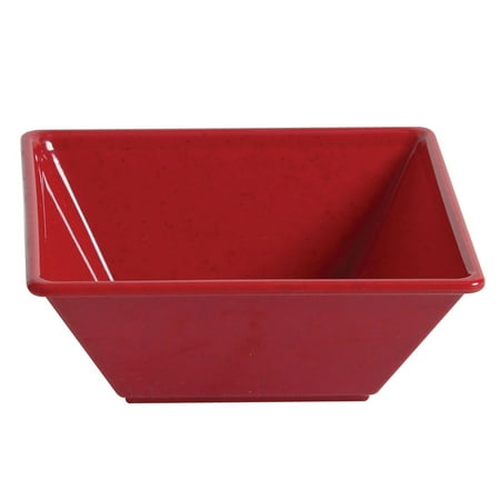 

4 3/4 x 4 3/4 x 2 Deep Square Bowl Passion Red Melamine Pack of 12