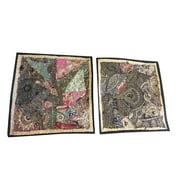 Mogul 2 Beaded Cushion Cover Ethnic Embroidered Cotton Patchwork Vintage Home Decor Pillow Case 16x16