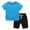 A, variant on Toddler Boy Summer Clothes Children's Summer Solid Color Short Sleeve T Shirt and Shorts Breathable Cotton Athleisure Two Piece Suit Infant Boys Outfits A 2 Years-3 Years