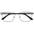 thumbnail image 4 of Tango Optics Metal Optical Eyeglasses Frame Luxe Reading Stainless Steel Silver Accent Grey For Prescription Lens -, 4 of 6