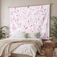 thumbnail image 3 of Pink Leaf Tapestry for Bedroom Wall Hanging Tapestry, Modern Botanical Foliage Plant Country Flower Ceiling Backdrop Tapestries Poster Blanket Wall Decor for Teens Room Living Room Dorm 39" x 59", 3 of 8