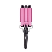 Langgg Adjustable Temperature Curling Wand Iron Gifts For Styling Lovers Curling Wand For Long/Short Hair Pink US plug
