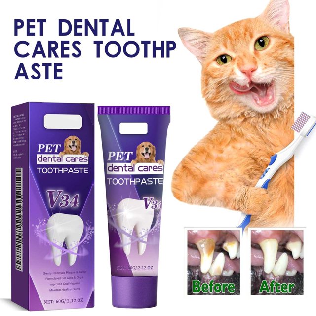 Pasta de dientes para mascotas Limpieza de mascotas Olor oral Sarro Mancha de dientes Cuidado Cuidado Pasta de dientes