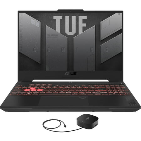 ASUS TUF Gaming A15 (2023) Gaming/Entertainment Laptop (AMD Ryzen 7 7735HS 8-Core, 15.6in 144Hz Full HD (1920x1080), GeForce RTX 4050, Win 11 Pro) with G2 Universal Dock