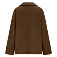 thumbnail image 5 of Womens Sherpa Jacket Winter Warm Soft Jacket Soft, Cozy, Long Sleeve, Pockets, Winter Wear, Casual (Brown XXL), 5 of 5