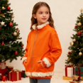 thumbnail image 2 of KAUOD Kids Toddler Full Zipper Fleece Jackets Christmas Fuzzy-Lined Winter Coats Boys Girls Long Sleeve Thick Warm Outwear, 2 of 7