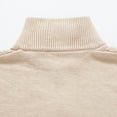 thumbnail image 5 of JTieacloth Casual Basic Sweaters Men's Quarter Zip Sweater Slim Fit Casual Knitted Turtleneck Pullover Mock Neck Sweater(Yellow), 5 of 6