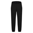 thumbnail image 6 of YLSDY Men's Drawstring Joggers Sweatpants with Side Stripe Pockets Tapered Streetwear Sport Long Pants with Ankle Cuffs Athletic Running Fitness Pants Black L, 6 of 8