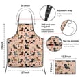 thumbnail image 2 of Black Cute Dachshund Dog and Wine Apron-Garden Aprons for Women with Pockets-Cotton Linen Waterproof Kitchen Cooking Gardening Aprons Adjustable for Kitchen,Cooking,BBQ and Salon 33x27 Inch, 2 of 4