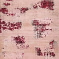 thumbnail image 1 of Ahgly Company Machine Washable Indoor Square Abstract Deep Rose Pink Area Rugs, 3' Square, 1 of 7