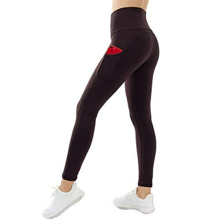 THE GYM PEOPLE Thick High Waist Yoga Pants with Pockets, Tummy Control ...