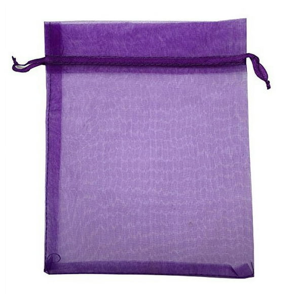 COTOSEY 100PCS 6x9 Inches Organza Drawstring Pouches Jewelry Party Wedding Favor Gift Bags (6x9, Purple)