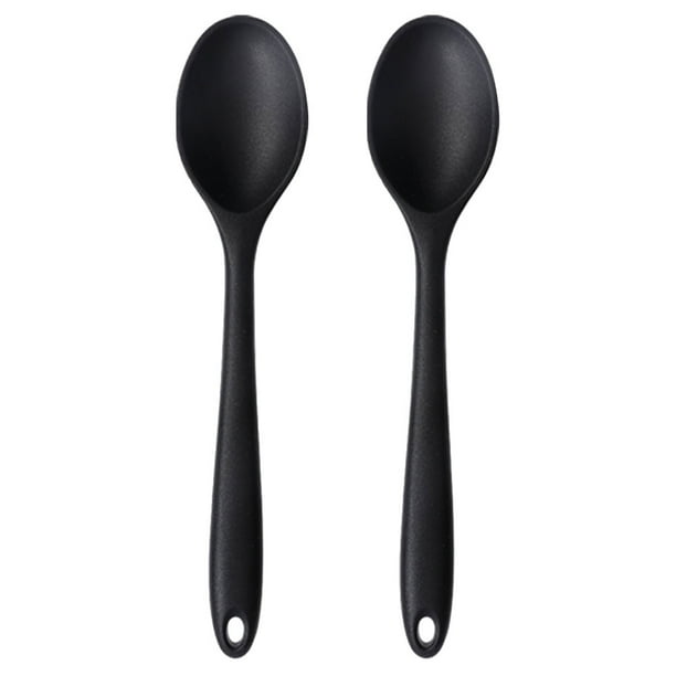 Cuchara de silicona para revolver, utensilios de cocina antiadherentes, cuchara de silicona para cocina, 2 uds.
