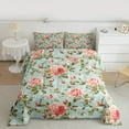 thumbnail image 2 of Homewish Retro Country Flower Bedding Comforter Set,Rustic Farmhouse Cabin Twin Comforter Sets,Pink Green Bedding Set For Girls Teens,Luxury Bedroom Decor Reversible,2-Piece, 2 of 8