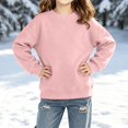 thumbnail image 5 of Abcomgle Sweatshirts for Girls 7-8 Cute Crewneck Long Sleeve Girls Pullover Sweatshirt Drop Shoulder Solid Color Shirt for Teen Girls Cotton Fall School Clothes for Teen Girls, 5 of 5