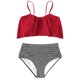 thumbnail image 1 of Mujeres que imprimen traje de baño pequeño de color sólido fresco Split Bikini Set traje de baño OAVQHLG3B Store  lin121212, 1 of 4