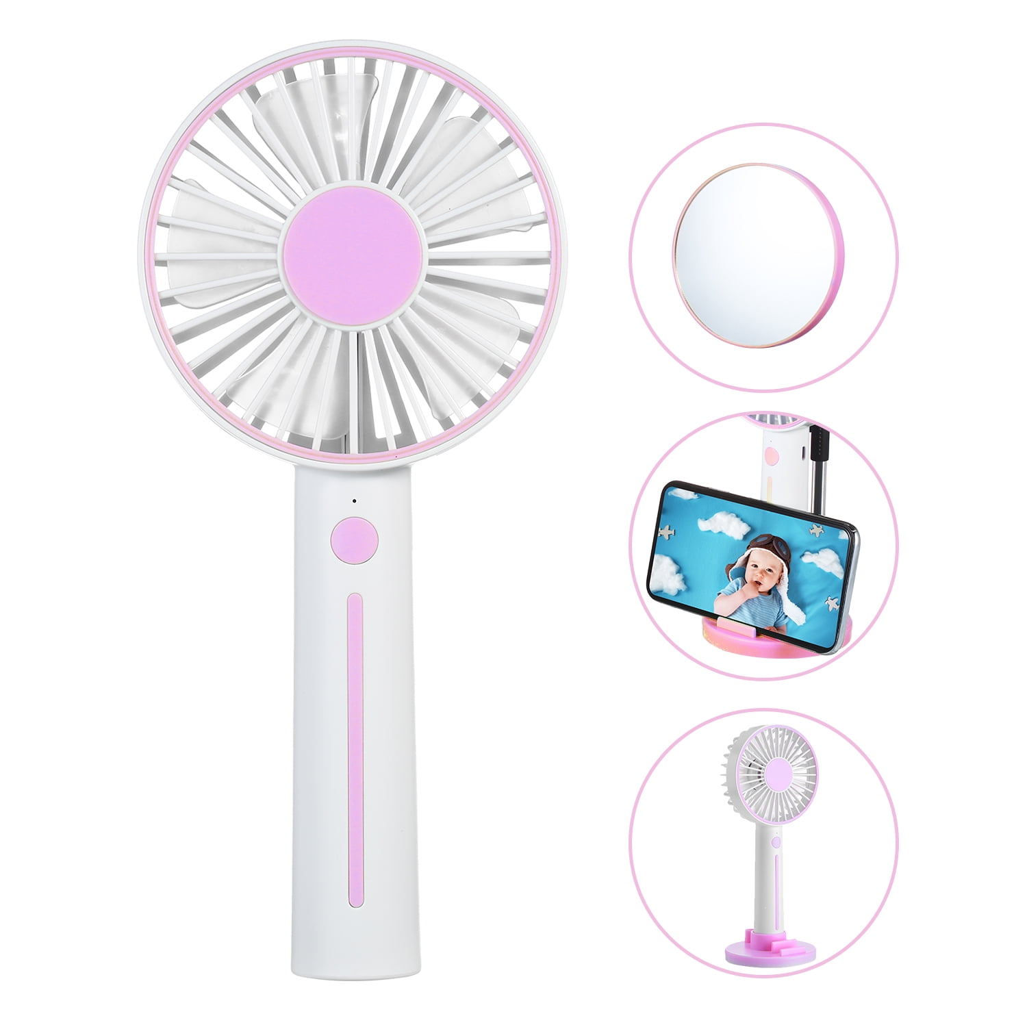 Details about   Handheld Fan Small Personal Portable USB Battery Operated Mini Fans W/