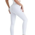 thumbnail image 4 of HXWCHs Chlorine Resistant Women's High Waist Workout Leggings for Yoga Running and Fitness Training XL White, 4 of 6