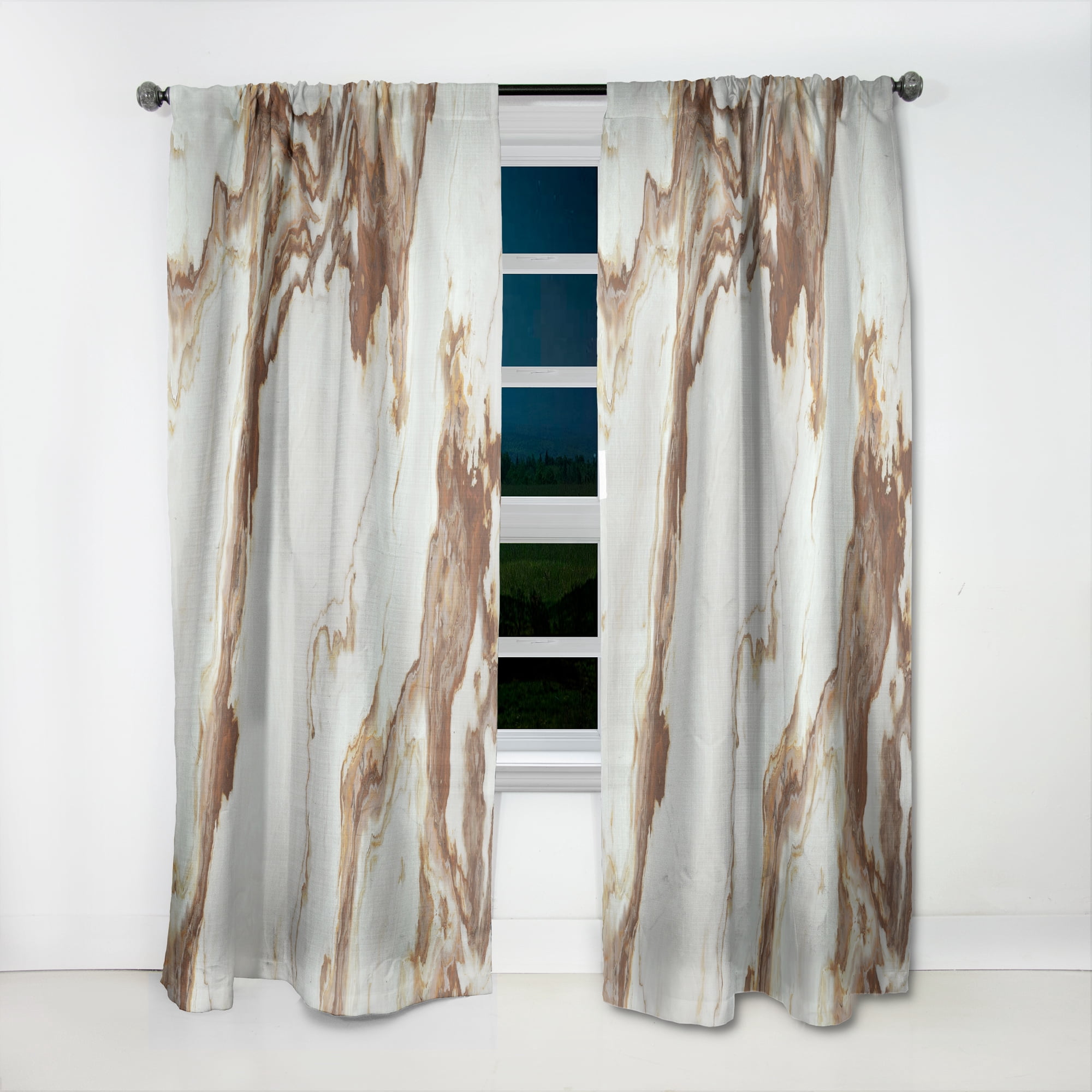 Designart 'Close Up Natural Onyx Texture' Mid-Century Modern Curtain Panel