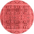 thumbnail image 1 of Ahgly Company Indoor Round Oriental Red Traditional Area Rugs, 3' Round, 1 of 4