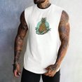 thumbnail image 2 of JHLZHS Mens Tank Tops Graphic Rock Bands Mens Athletic Tank Tops Pineapple Print Sleeveless Crew Neck Tshirts Summer Leisure Fitness Vest Gym Outfits Summer Tank Tops Men's Tank Tops White Cotton, 2 of 4