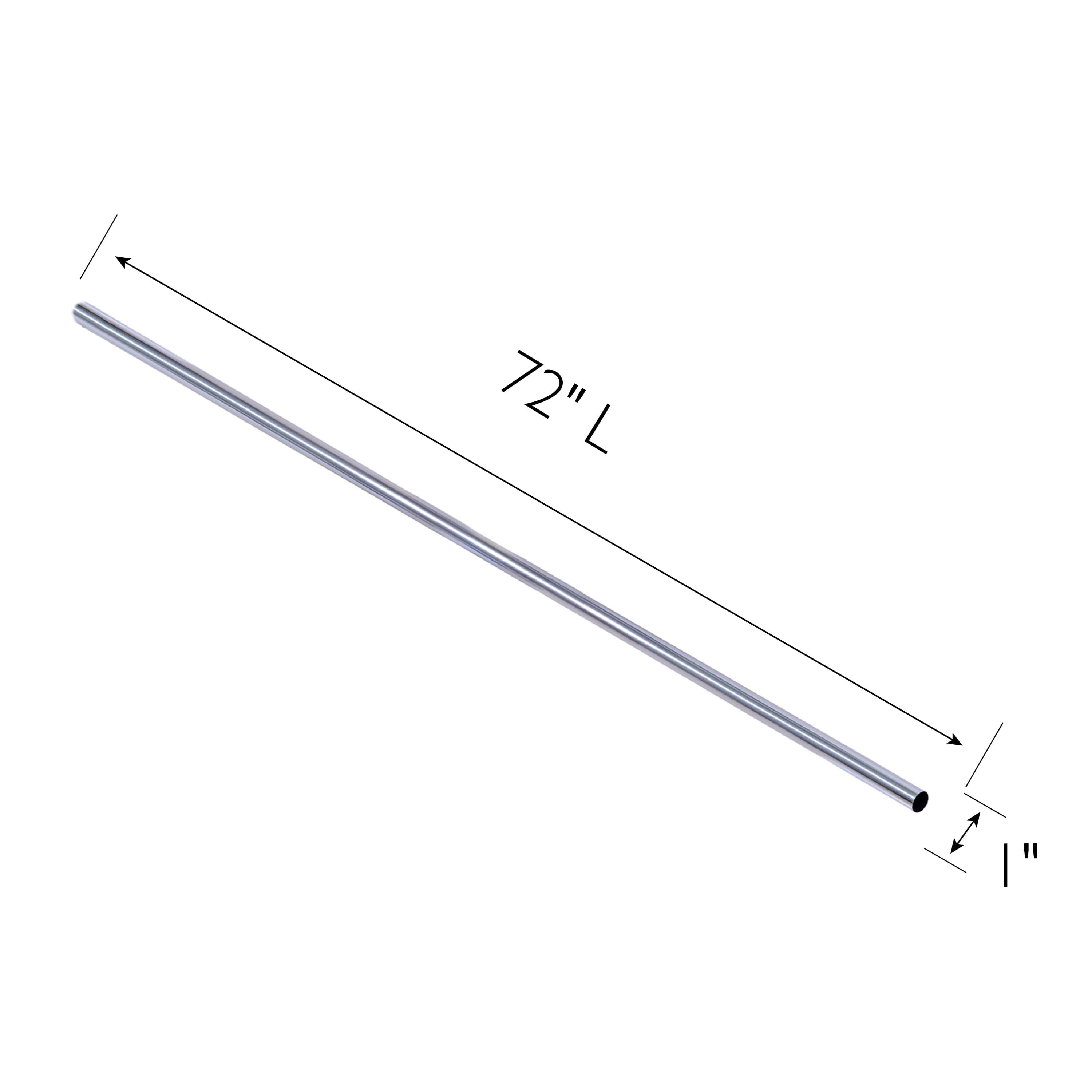Design House 559146 72-inch Stainless Steel Shower Rod 5-Pack Polished Chrome
