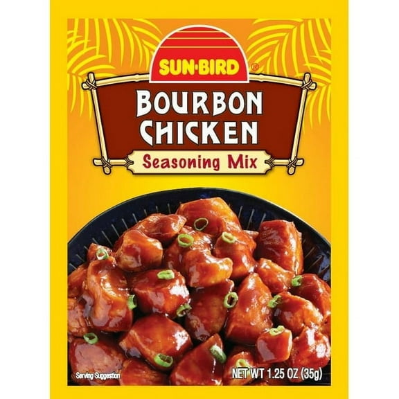 Pack of 24, Sunbird Bourbon Chicken Seasoning Mix, 1.25 oz