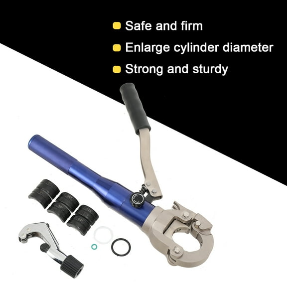 ECUTEE Pro Press Copper Crimper Tool Hydraulic Copper Pipe Crimping Tool with 1/2" 3/4" 1" Jaw for Copper Tubing Propress fittings