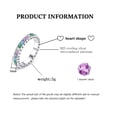 thumbnail image 5 of Bellitia Jewelry 925 Sterling Silver Colored CZ Stones Stackable Ring, Simulated Diamond Multi Color Eternity Bands Wedding Band for Women, 5 of 6