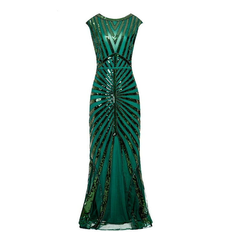 NECHOLOGY Womens Black And Green Dress Ladies Dress Vintage 1920s Sequin  Beaded Tassels Party dresses for women 2022 - Walmart.com