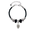 thumbnail image 2 of Delight Jewelry Silvertone Love Forever Spinner Sister Celtic Knot Leather Bead Bracelet, 7"+2" Extender, 2 of 4