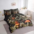 thumbnail image 3 of Homewish Wild Snake 7-Piece Bedding Comforter Set,Countryside Mushroom Flower King Bedding Sets,Rustic Plant Daisy Bed Sheets For Teens,Luxury Bedroom Decor Reversible, 3 of 8