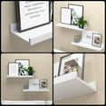 thumbnail image 6 of Modern White Floating Shelves Wall Mounted Set of 2, 6 of 6