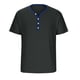 thumbnail image 5 of Ceisia Men's Relaxed Fit Stretch Stand-Up Collar Short Sleeve Shirt - Ribbed Texture with Contrast Trim Black S Gifts, 5 of 6