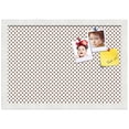 thumbnail image 2 of PinPix 19x13 Custom Cork Bulletin Board Light Brown Polka Dot Poster Board Has a Fabric Style Canvas Finish, Framed in Light Brown Polka Dot, by ArtToFrames (PinPix-502), 2 of 6