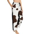 thumbnail image 2 of Balery Brown Cow print Women's Pajama Pants,Ultra Lightweight Pjs,Lounge Pant-XX-Large, 2 of 9