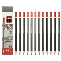 Uxcell 24Pcs 8B Drawing Pencils for Sketching, Hexagonal Pre-sharpened Sketch Pencils for Drawing Writing Art Sketching Artists Beginners, Red/Black