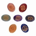 thumbnail image 5 of Seven Chakra Symbol Reiki Crystal Healing Set of 7 pcs with Box Reiki Engraved Natural Crystal Oval Reiki Set(KI_09), 5 of 6