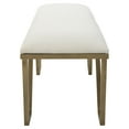thumbnail image 4 of Uttermost Farrah Geometric Iron Metal Bench in White/Antique Gold, 4 of 5