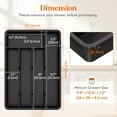 thumbnail image 2 of shiyou-Silverware Tray, Deep Wide Cutlery Drawer Organizer Storage for Kitchen, Plastic Flatware Utensil Holder Divider for Spoons Forks Knives Tableware, 5 Compartment, Black, 2 of 4